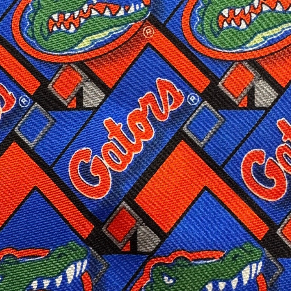 Larson Florida Gators Silk Tie Mens Blue Orange NCAA Collegiate Necktie
